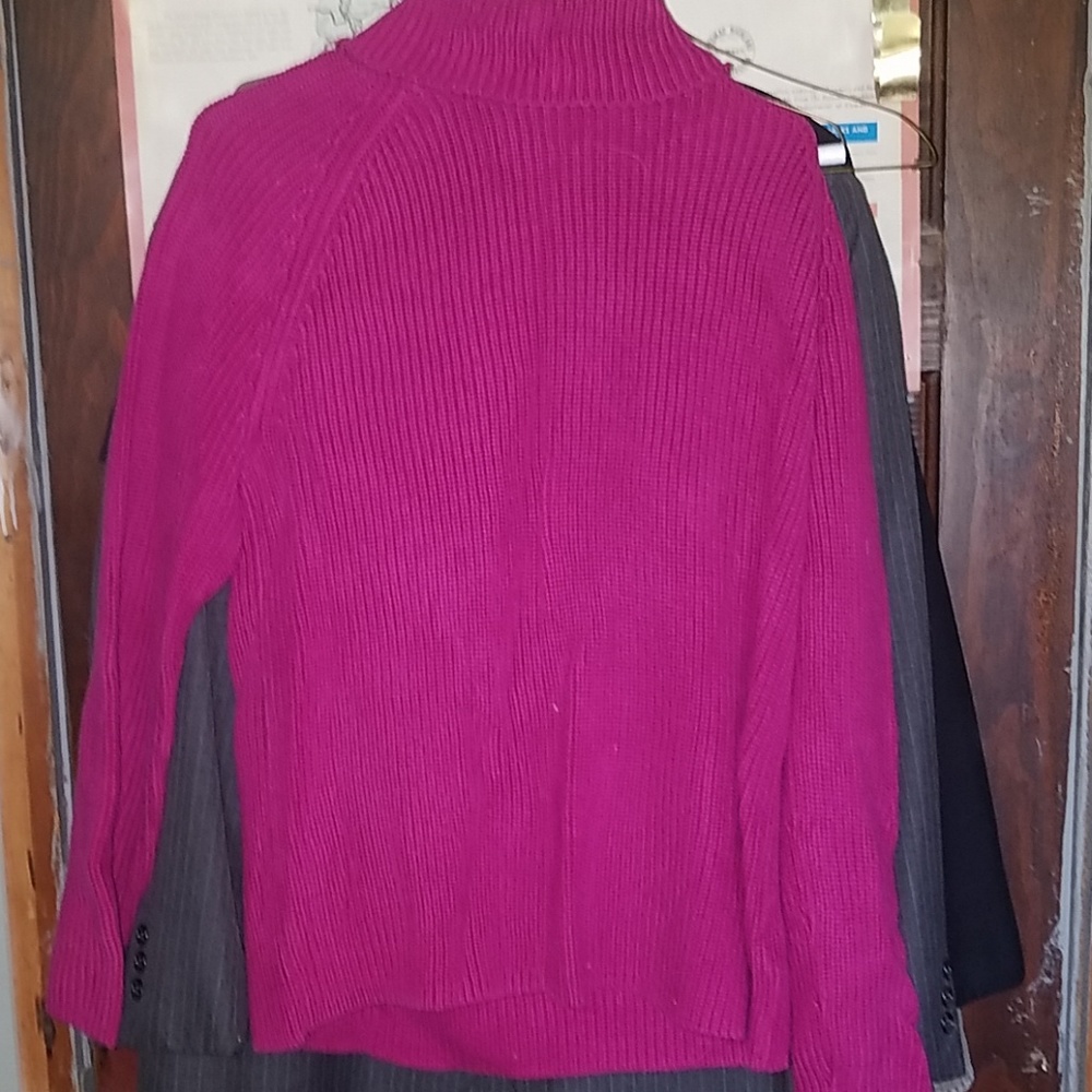 Large dark pink turtle neck Lands End